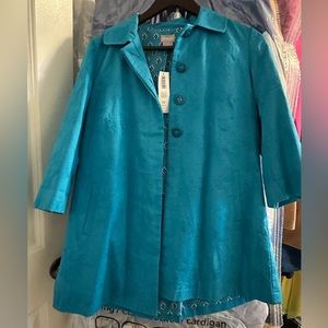 Turquoise spring coat